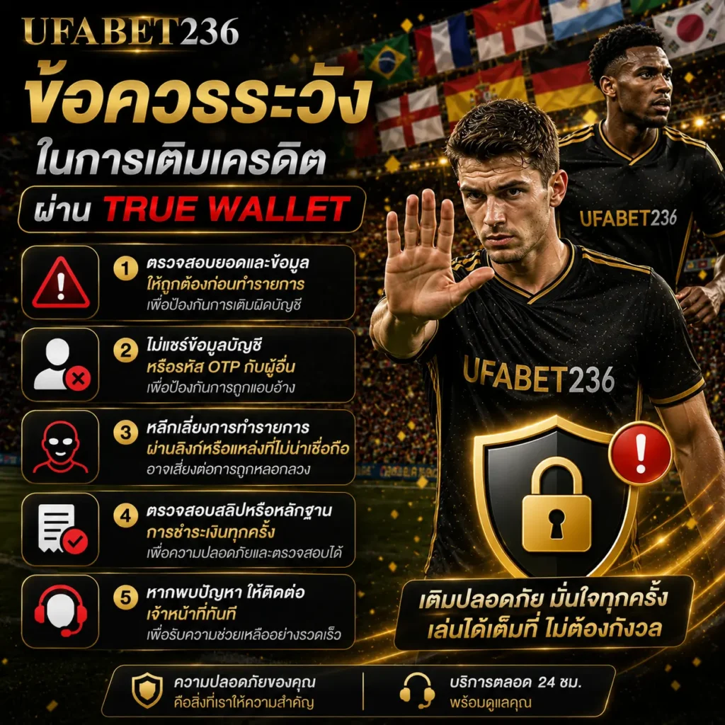 ข้อระวังเติมเงินเว็บแทงบอล