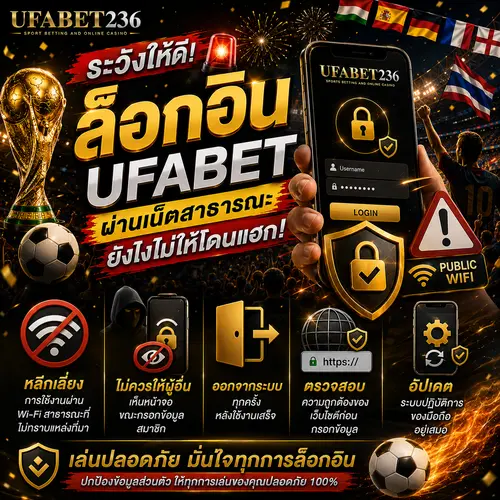 ระวังให้ดี ล็อกอิน UFABET ผ่านเน็ตสาธารณะ
