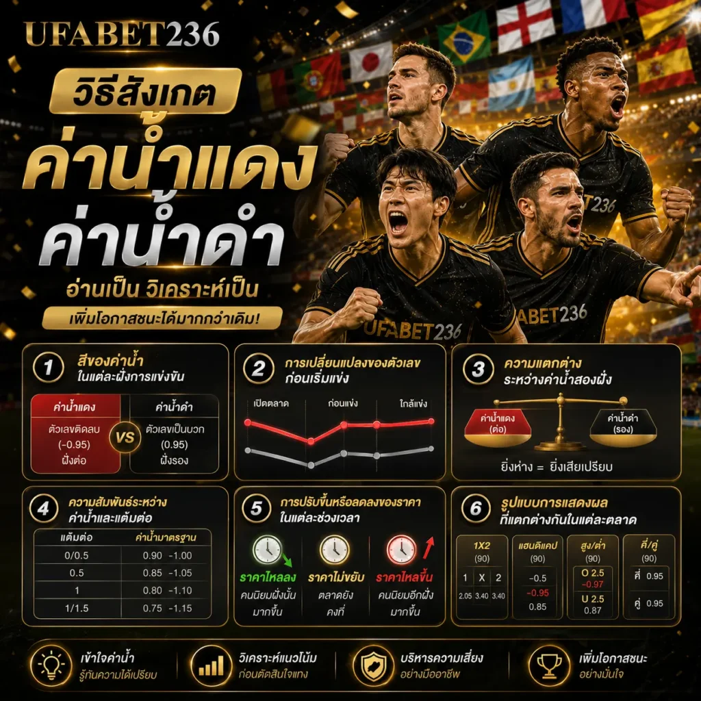 วิธีสังเกตค่าน้ำแดง ค่าน้ำดำ