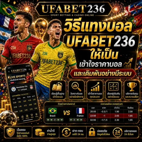 วิธีแทงบอล UFABET236 ให้เป็น เข้าใจราคาบอล