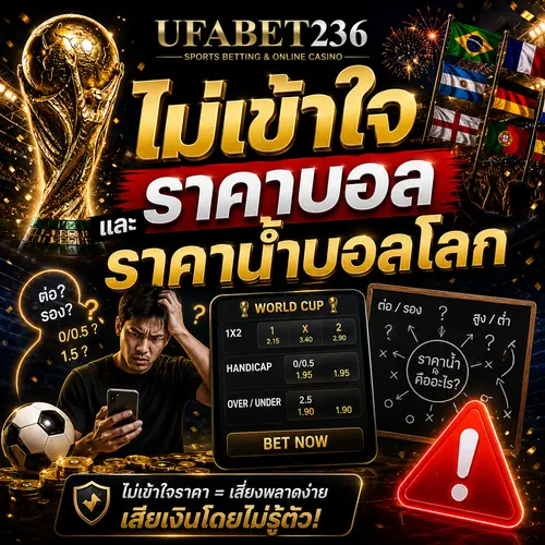 ไม่เข้าใจราคาบอลและราคาน้ำบอลโลก